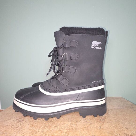 ❄️ NIB Sorel Men’s Caribou Waterproof Winter Boots 9 blk/blk main image 8